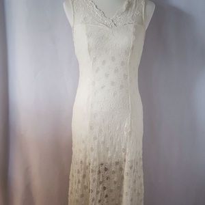Ivory lace maxi dress